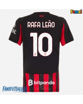 AC Milan Rafael Leao #10 Tricou Fotbal Replică 2025-26 Femei Acasa